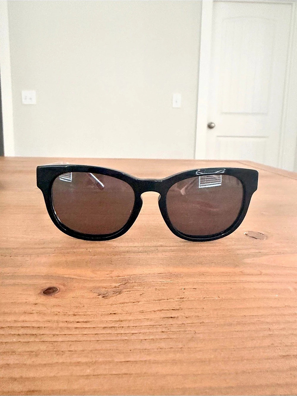 Burberry Black Check Arm Square Sunglasses w/ Case